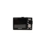Samsung L100 digicam — vista lateral, disponible en LX-FILM