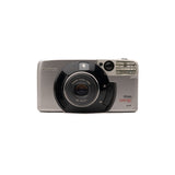 Câmara Canon Prima Super 105 point&shoot — vista frontal, disponível na LX-FILM